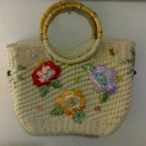 Cappelli straw purse